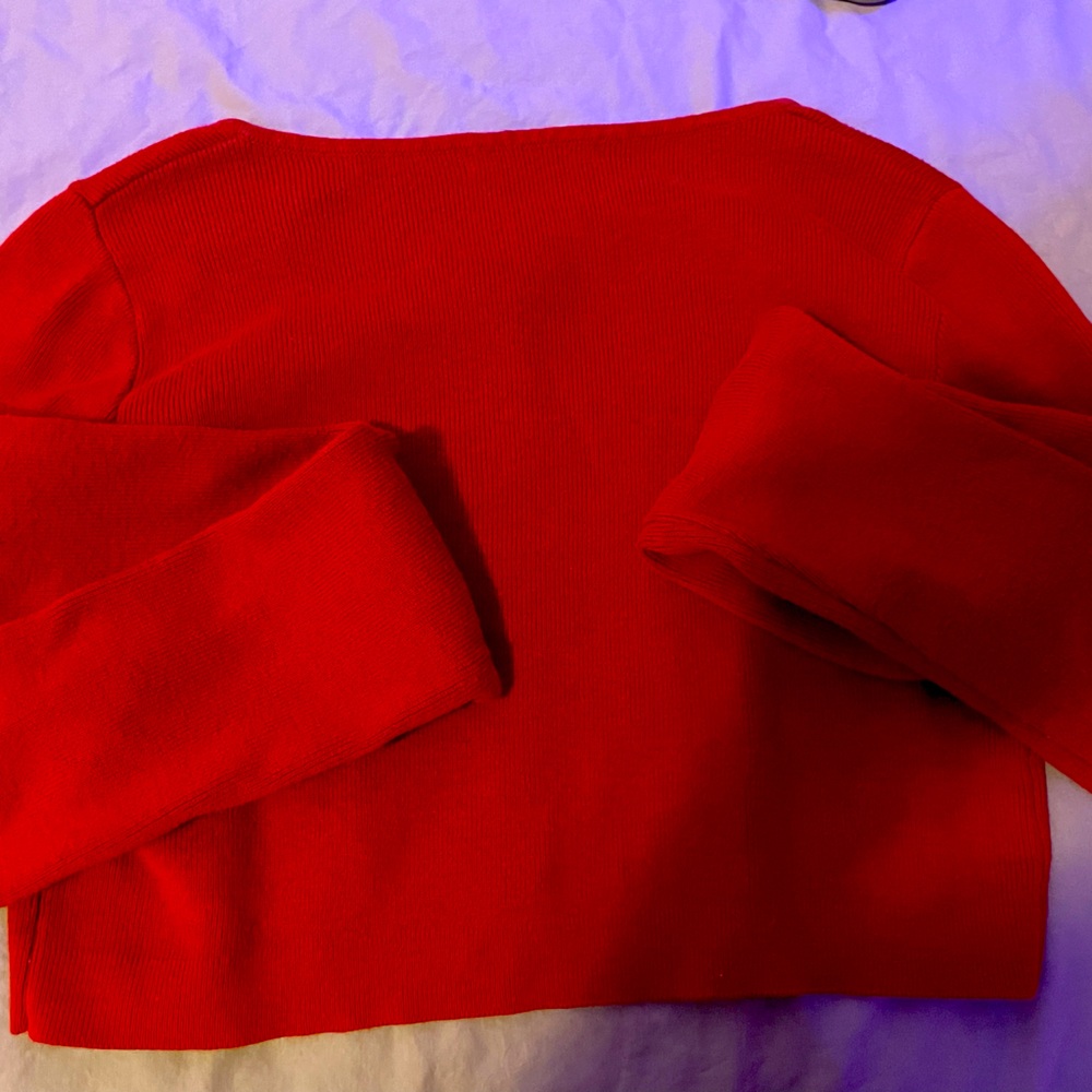 Red crop sweater, Brandy Melville